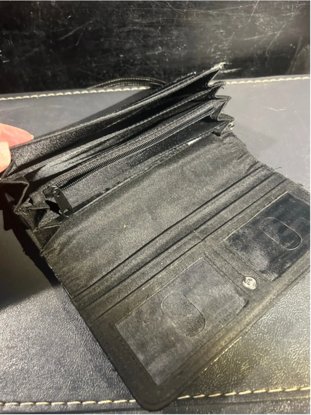 Women's Unbranded Black Wristlet Clutch with Silver Buckle Detail, One Size